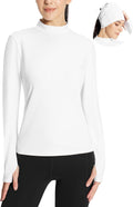 Women's Thermal Fleece Mock Neck Top with Detachable Gaiter - Warm
