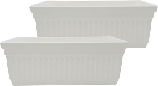 Venetian Window Planter Box for Herbs & Flowers - 24in White