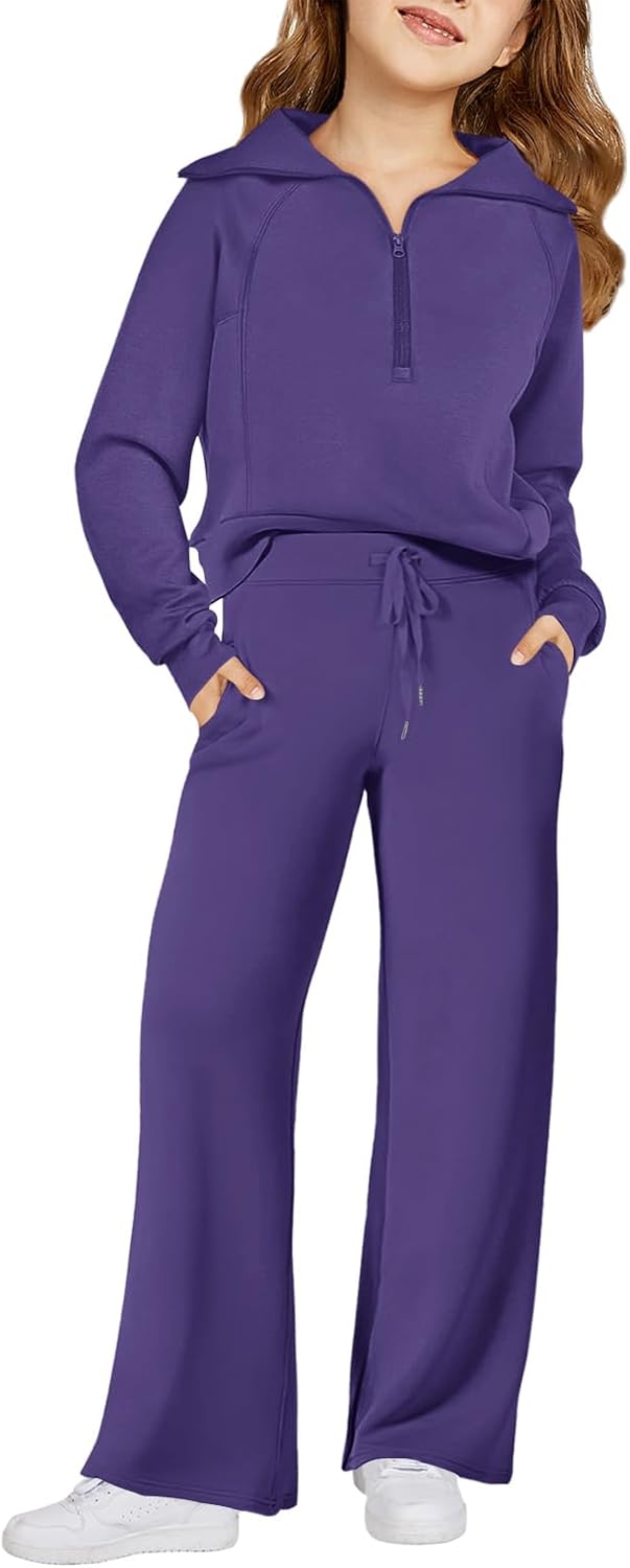 Haloumoning Girls 2 Piece Outfits for Stylish Comfort 5-14 Years