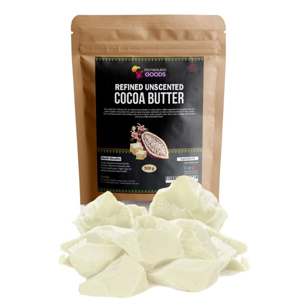 Premium Deodorized Cocoa Butter Chunks for Skin and Hair Care