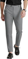 Mens Dress Pants Slim Fit Stretch Formal Pants for Men (Style PPJ8)