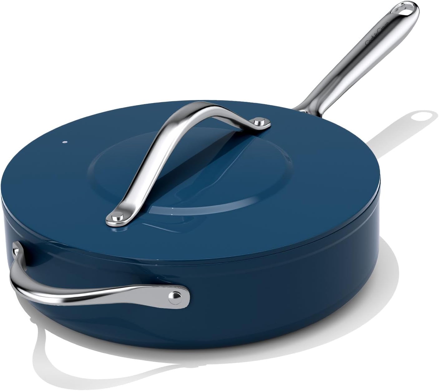 Nonstick Ceramic Saute Pan with Lid for Healthy Cooking