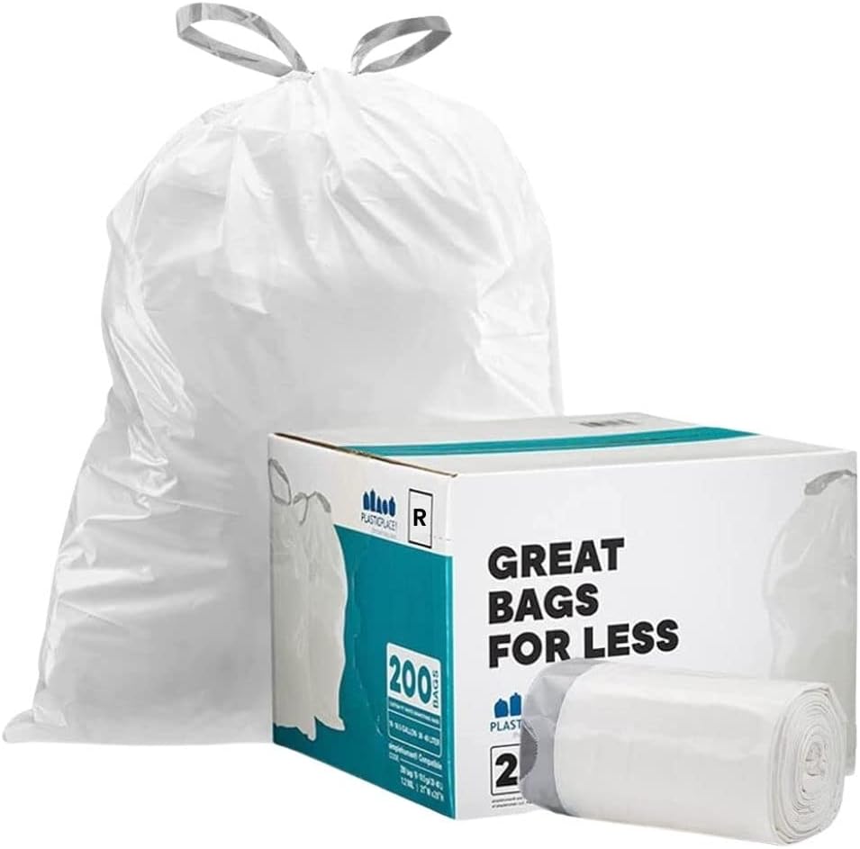 Plasticplace Custom Fit Trash Bags for simplehuman Code R