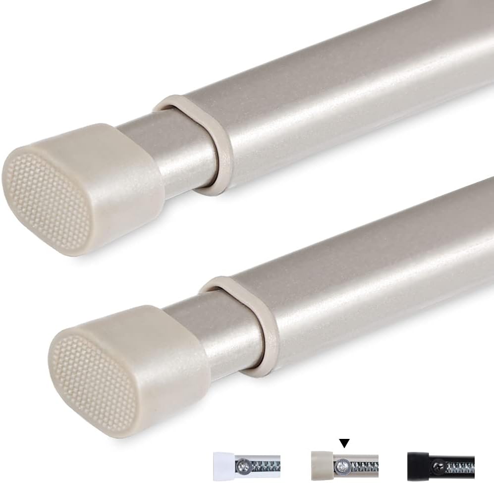 Turquoize Adjustable Tension Rods 2-Pack 36-60 Nickel