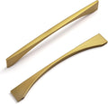 Goo-Ki Brushed Gold Cabinet Handles 7.6in Hole Centers - Elegant Arch
