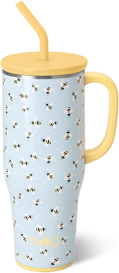 Swiglife 40oz Mega Mug: Insulated Tumbler with Handle & Straw