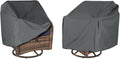 Outdoor Swivel Lounge Chair Cover 2 Pack (Grey) - Waterproof Heavy