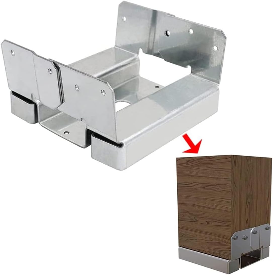 6 Pack 6x6 Post Base for True 5.5x5.5 Wood Posts - Heavy-Duty Brackets