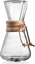 Chemex Pour-Over Glass Coffeemaker 3-Cup - Classic Series
