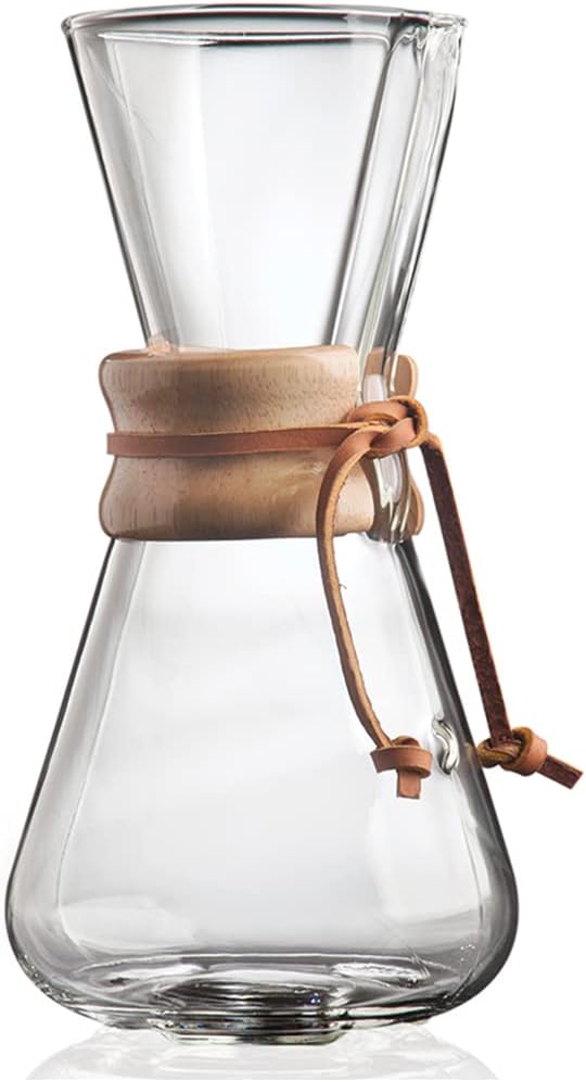 Chemex Pour-Over Glass Coffeemaker - Classic 3-Cup Design