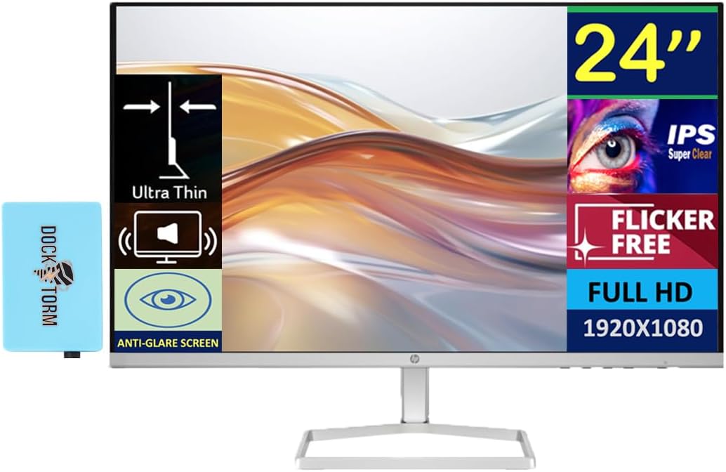 HP Series 5 524sa 24in FHD Monitor with Speakers and Tilt