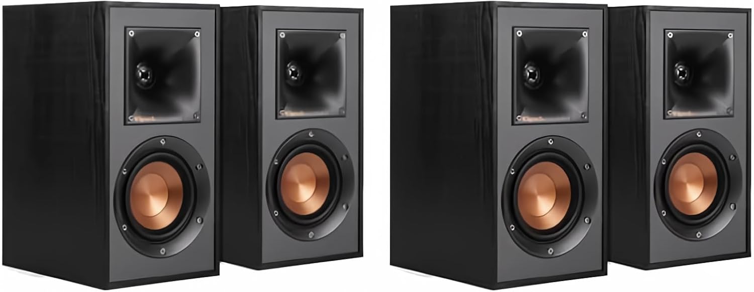 Immerse in Superior Sound: Klipsch R-41M Bookshelf Speakers x4