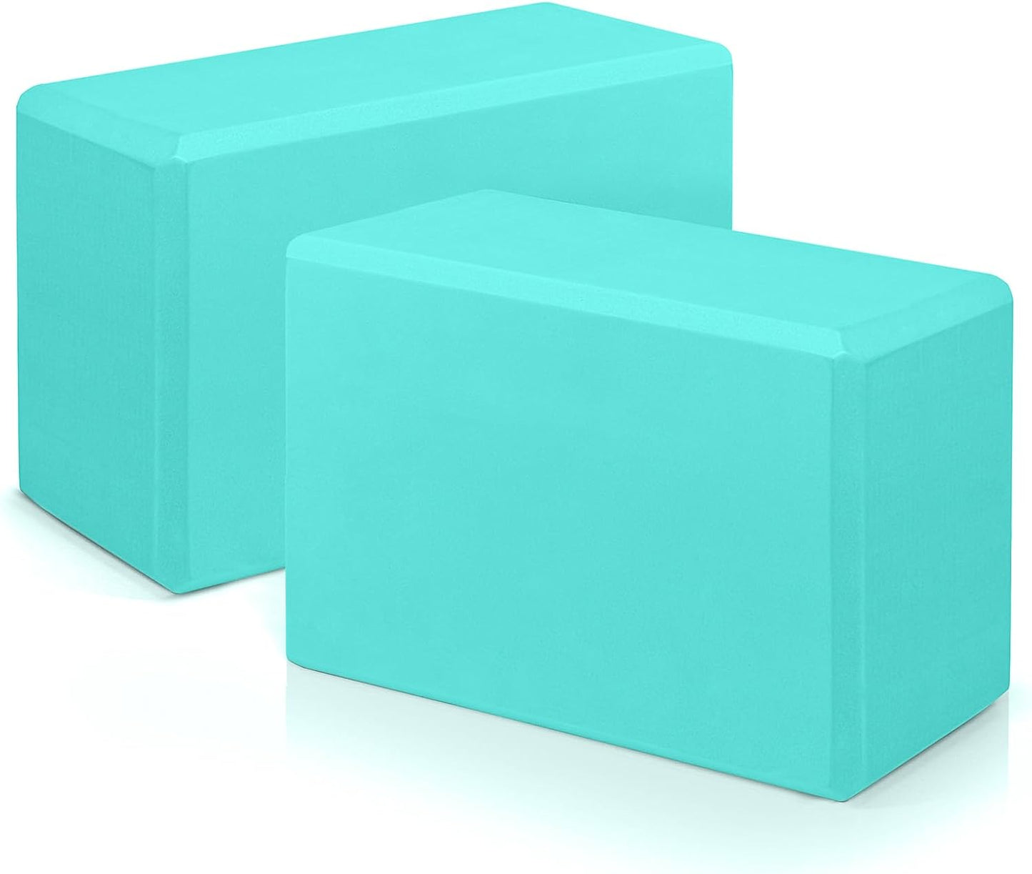 Non-Slip Yoga Blocks 2 Pack - Premium Foam for Perfect Poses