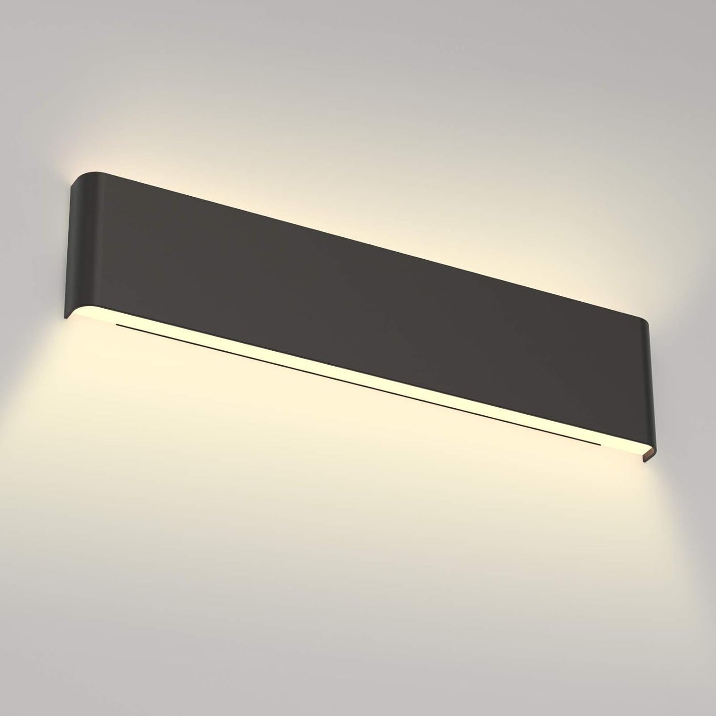 20W Rectangular LED Black Modern Wall Sconce for Home Lighting