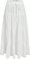 Verdusa Women's Boho Skirt Flared Ruffle Long Maxi - Flowy Summer