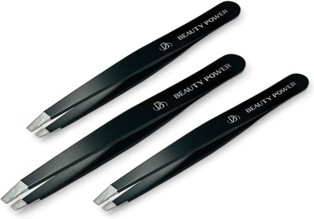 Ultra-Precision Professional Slant Tweezers for Eyebrow Grooming