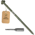 40PCS Timber Screws 5/16 x 12 in Heavy-Duty Green Coated - No