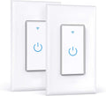 Double Smart Home Light Switch Dual WiFi Wall Switch - Single Pole