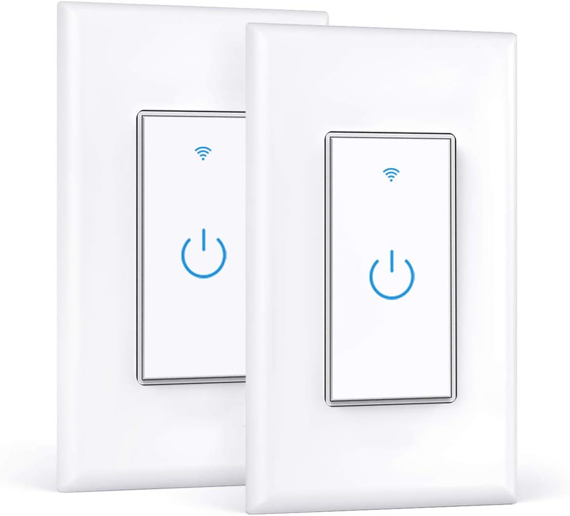 Double Smart Home Light Switch - WiFi Wall Switch for Alexa