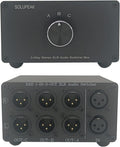1 in 3 Out XLR Balanced Audio Switch Box - Passive 3-Channel Switcher