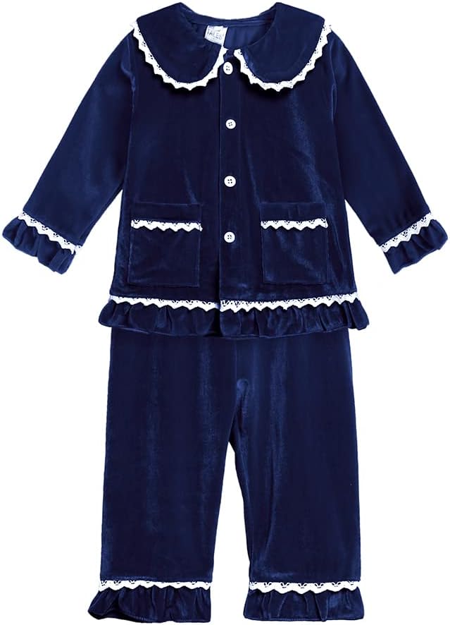 Kids Tales Child Velvet Pajama Sets for Cozy Christmas Nights