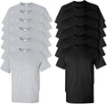 Everyday Tees Men's Heavy Cotton Tee Pack of 12 - Assorted Sizes S-5XL
