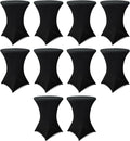 HAORUI Spandex Cocktail Table Covers 10 Pack - Fitted Round Stretch