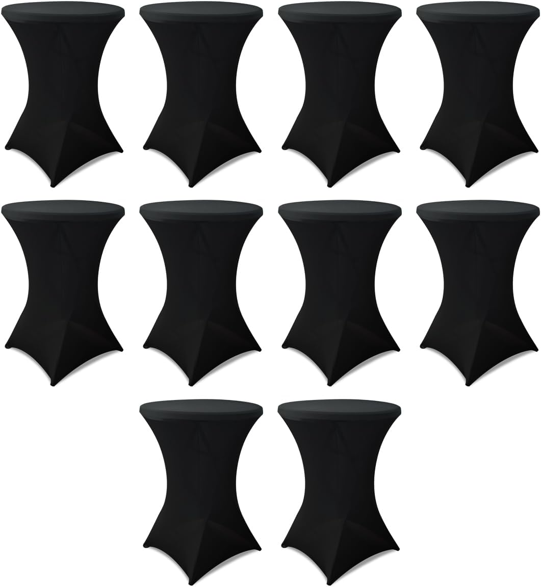 Fitted Round Highboy Stretch Table Covers for Events and Parties