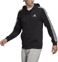 Men's Essentials French Terry Full-Zip Hoodie - Casual 3-Stripes