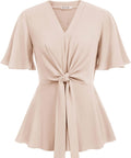 Chic V Neck Peplum Top for Women by GRACE KARIN - Elegant Design