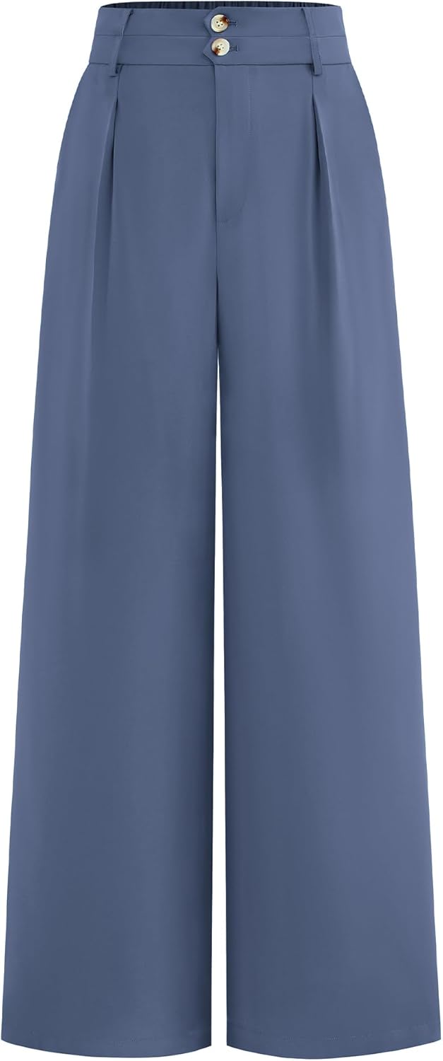 BTFBM Women Wide Leg Dress Pants for Business Casual Style