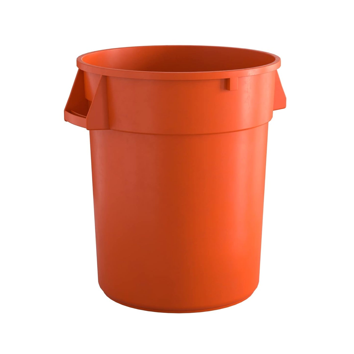 32 Gallon Orange Round Commercial Trash Can for Durability