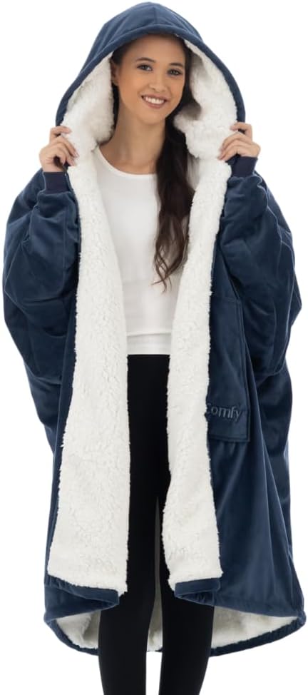 The Comfy Original Sherpa Lined Wearable Blanket for All