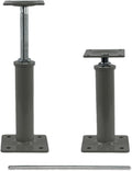 2 Pack Heavy Duty Adjustable Floor Jacks - Telescoping 11.8 to 16in