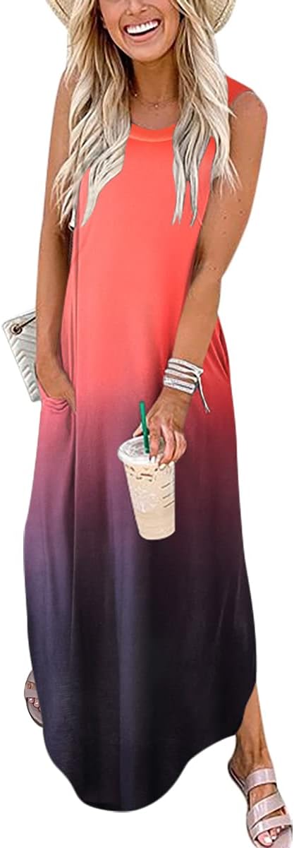 ANRABESS Women Summer Maxi Dress for Beach Vacation Style