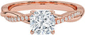 1-3 CT Moissanite Engagement Ring Colorless VVS1 Cushion - Twisted
