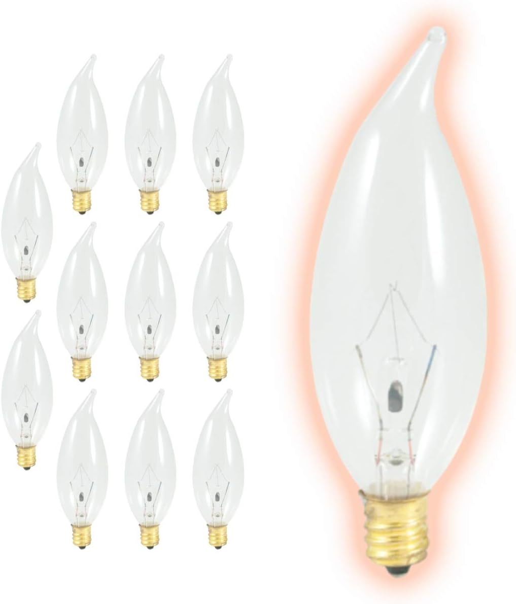 GoodBulb 15-Watt Incandescent Flame Tip Light Bulbs for Decor