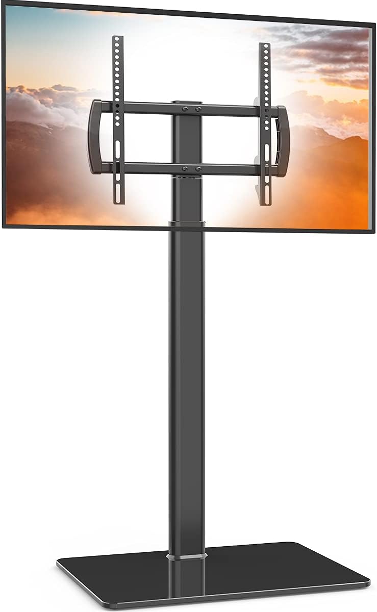 Universal TV Stand: Swivel, Height Adjustable, Space Saving - Fits 27-65 inch TVs