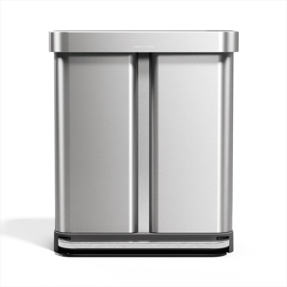simplehuman 58 Liter Dual Compartment Kitchen Trash Can Review