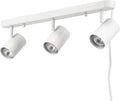 GLOBE 3-Light Plug-in Track Lighting, Matte White - Adjustable Heads