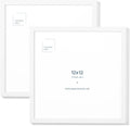 Opposite Wall 12x12 in White Solid Oak Picture Frame - Lightweight