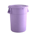 44 Gallon Purple Round Commercial Trash Can with Lid - Durable