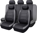 Flying Banner Car Seat Covers Full Set (Gray Black) - Waterproof Fit