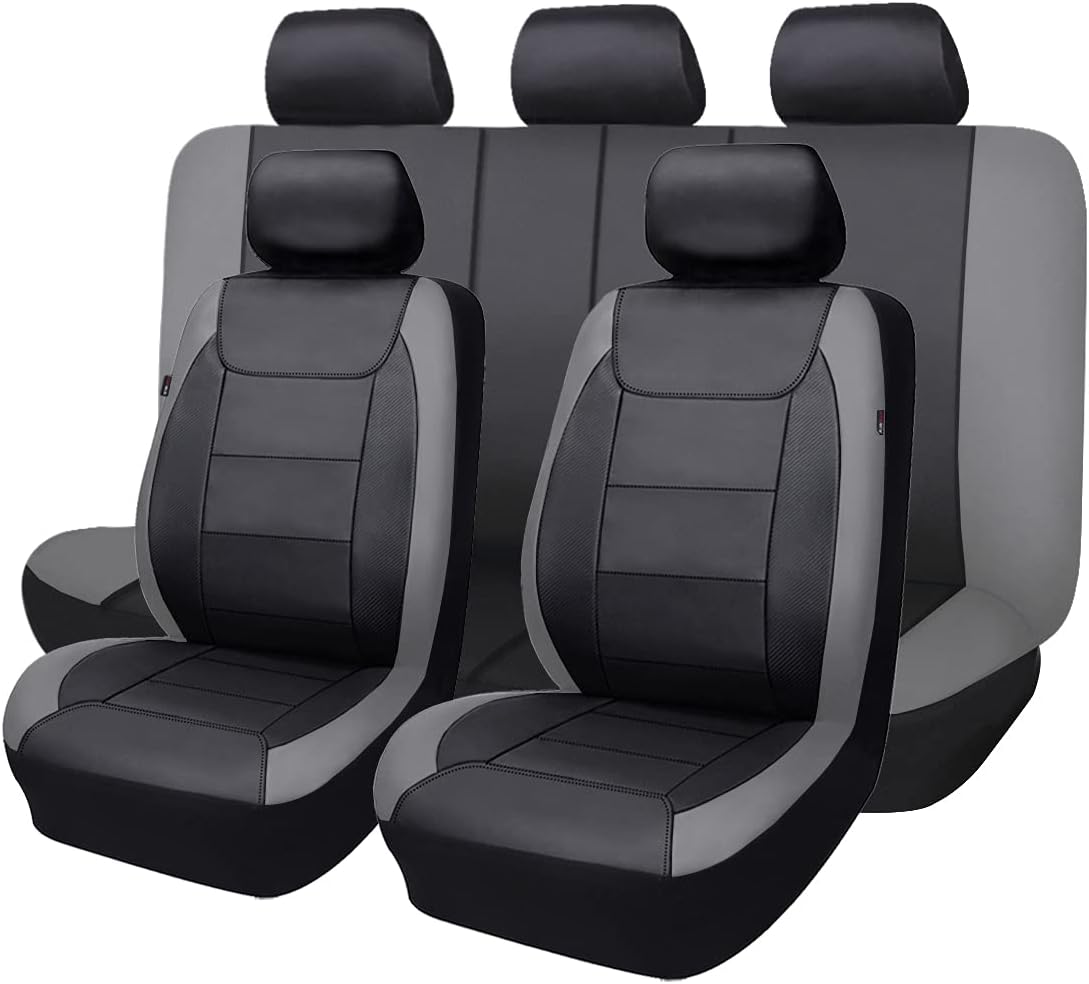 Flying Banner Car Seat Covers - Waterproof Faux Leather Set