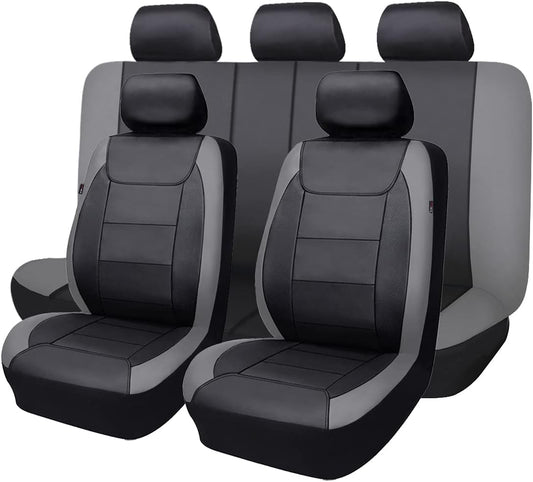 Flying Banner Car Seat Covers - Waterproof Faux Leather Set