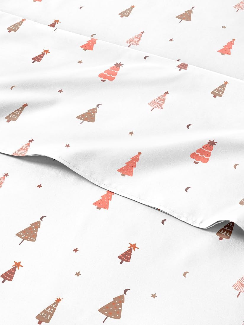 Queen Christmas Tree Sheet Set - Festive Holiday Bedding