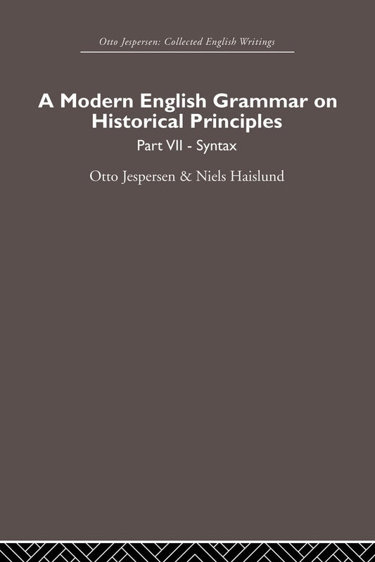 A Modern English Grammar on Historical Principles Review
