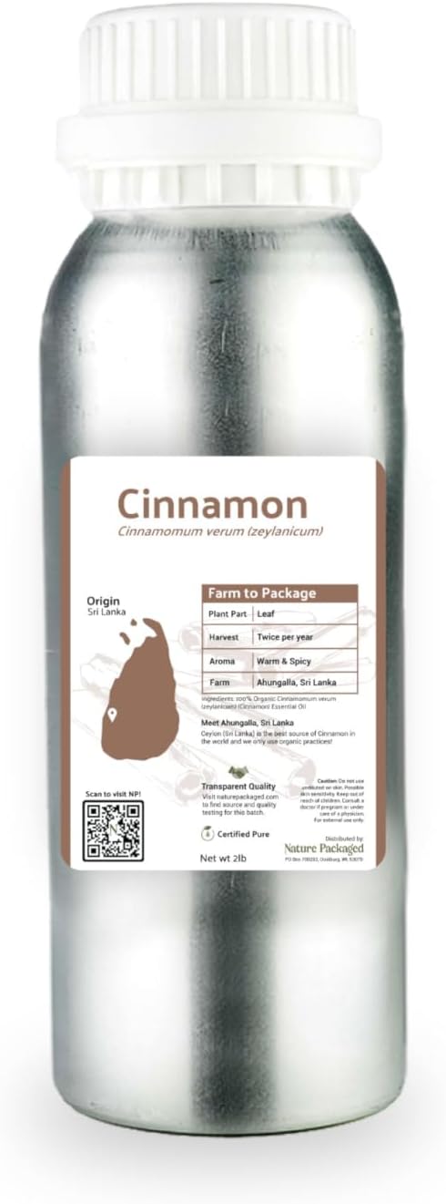 Cinnamon Essential Oil for Aromatherapy & Wellness - 100% Pure