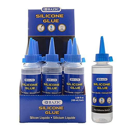 BAZIC Silicone Glue 3.38 Oz - Waterproof Quick Repair Sealant