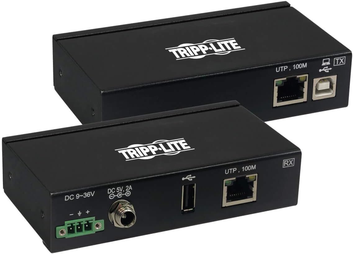 Tripp Lite USB Over Cat6 Extender for Industrial Use - 330 ft